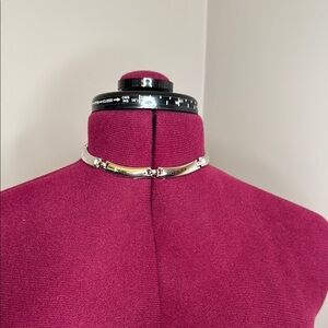 Silver Toned Bar Choker Necklace